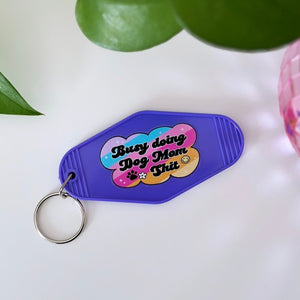 
            
                Load image into Gallery viewer, Dog Mom Keychain, Motel Keychain Funny, Cute Dog Gifts, Gifts for Friends, New Home Gift, Retro Keychain Women, Dog Lover Gift, Car Keychain
            
        