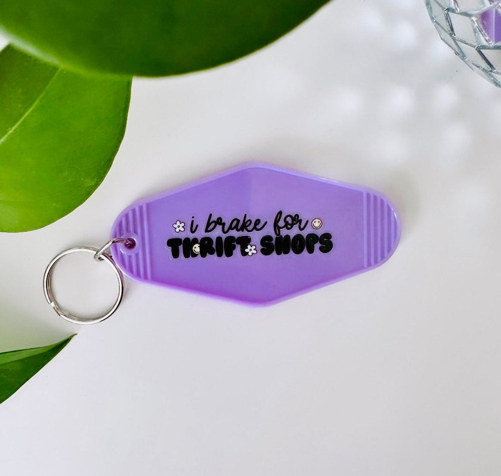 
            
                Load image into Gallery viewer, Retro Keychain Women, Thrift Shop Weirdo, Motel Keychain, Funny Gifts for Friends, New Driver Gifts, Groovy Keychain, Thrift Store Finds
            
        