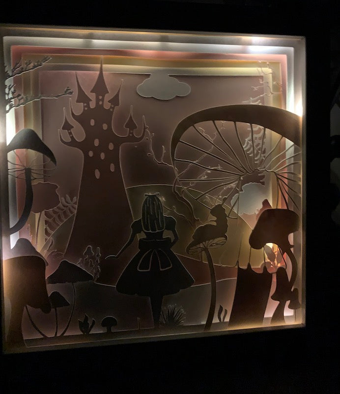Lighted 3D Scene Shadow Box - Wonderland Inspired Magical Vibes – Peach ...