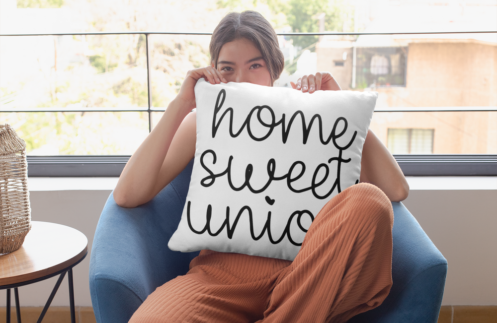 Home Sweet Union Throw Pillow