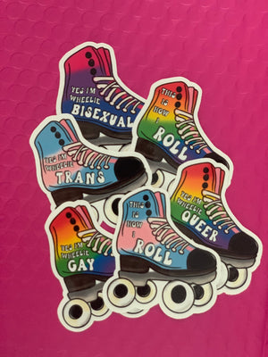 Skate Not Hate Pride Handmade Stickers
