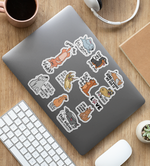 A collection of cute dog illustration stickers!