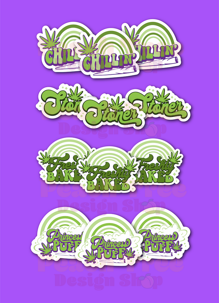 Stoner Stickers 420 Fun for Canna Lovers